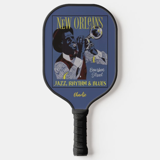 Palas De Pickleball Nombre personalizado de New Orleans Music (Anverso)