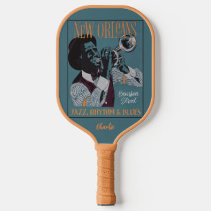 Palas De Pickleball Nombre personalizado de New Orleans Music