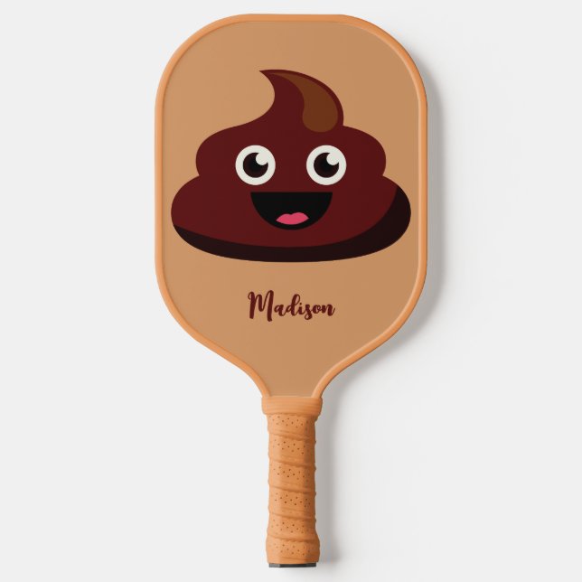 Palas De Pickleball Nombre personalizado de Poop divertido (Anverso)
