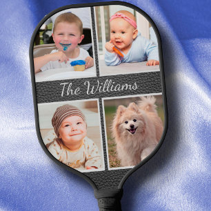 Palas De Pickleball Nombre personalizado del grano de cuero falso de c