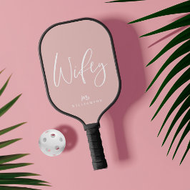 Palas De Pickleball Nombre personalizado del guión de guión de Wifey M