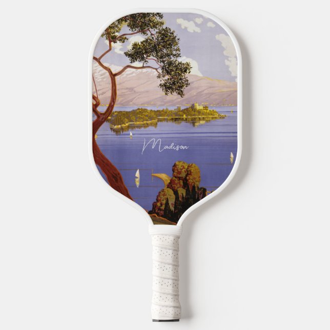 Palas De Pickleball Nombre personalizado del lago Garda Italia (Anverso)
