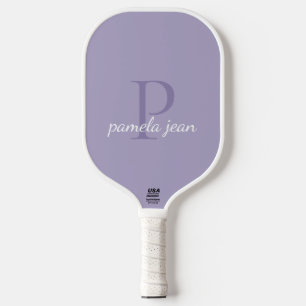 Palas De Pickleball Nombre personalizado del monograma femenino modern