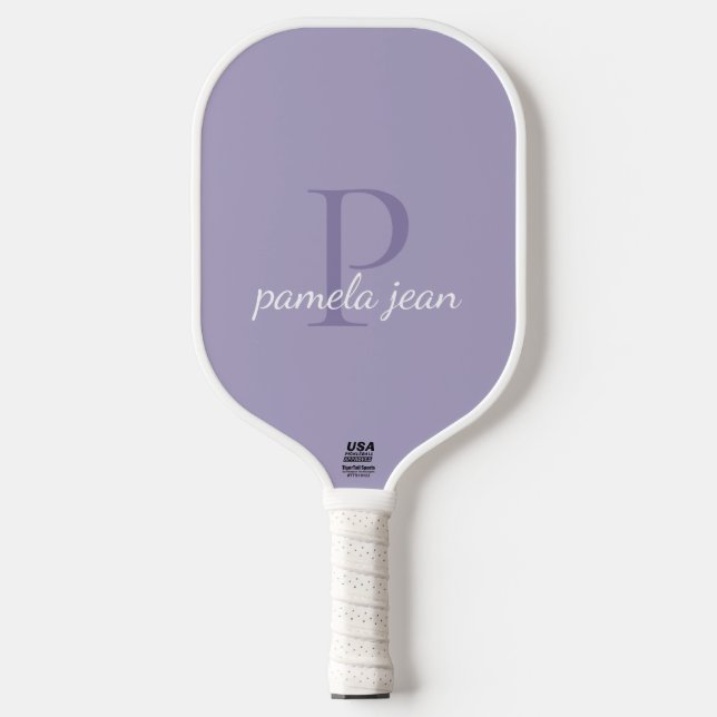 Palas De Pickleball Nombre personalizado del monograma femenino modern (Anverso)