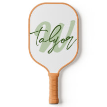 Nombre personalizado del monograma verde e inicial