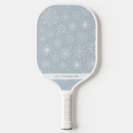 Palas De Pickleball Nombre personalizado del patrón de copo de nieve d
