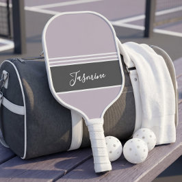 Palas De Pickleball Nombre personalizado lavanda lila gris