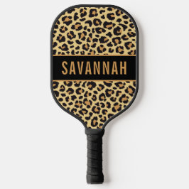 Palas De Pickleball Nombre personalizado Leopardo Patrón de impresión