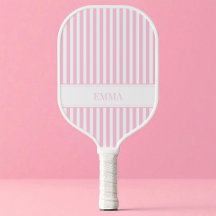 Nombre personalizado moderno rosa rayado lindo fem