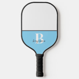Palas De Pickleball Nombre personalizado Monograma blanco negro remo d