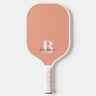 Palas De Pickleball Nombre personalizado Monograma blanco Paddle de bo