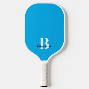 Palas De Pickleball Nombre personalizado Monograma blanco Paddle Hex P
