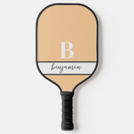 Palas De Pickleball Nombre Personalizado Monograma Engranaje Luminoso 