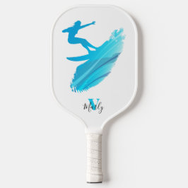 Palas De Pickleball Nombre personalizado &Monograma Moda Papelín de fi