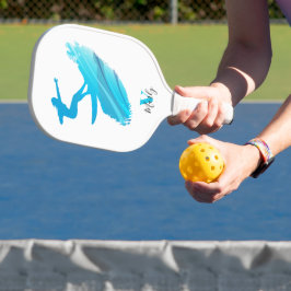 Palas De Pickleball Nombre personalizado &Monograma Moda Papelín de fi