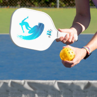 Palas De Pickleball Nombre personalizado &Monograma Moda Papelín de fi