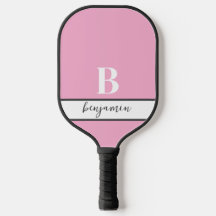 Nombre personalizado Monograma Paddle rosado de bo
