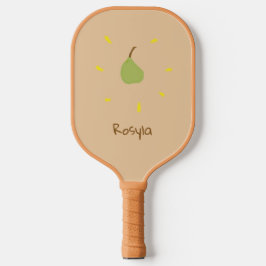 Palas De Pickleball Nombre personalizado pintado de pera en marrón