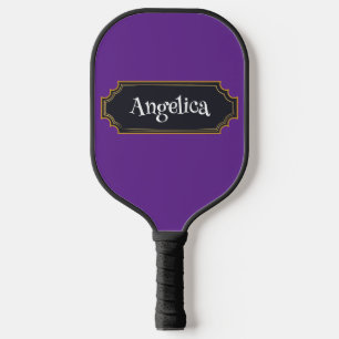 Palas De Pickleball Nombre personalizado púrpura espeluznante