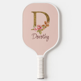 Palas De Pickleball Nombre personalizado Relieve metalizado dorado Rub