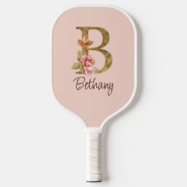 Palas De Pickleball Nombre personalizado Relieve metalizado dorado Rub