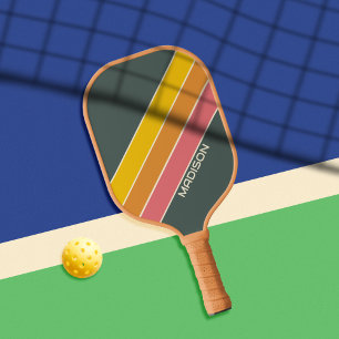 Palas De Pickleball Nombre personalizado retro
