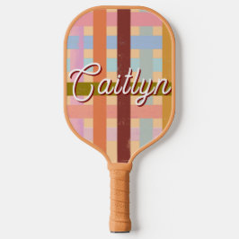 Palas De Pickleball Nombre personalizado retro tejido en rayas de rodi