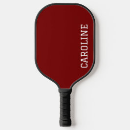 Palas De Pickleball Nombre Personalizado Rojo Minimalista