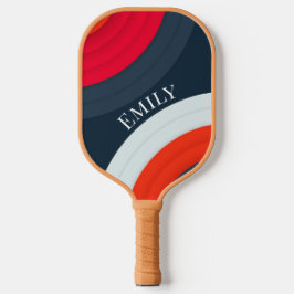 Palas De Pickleball Nombre personalizado rojo y azul moderno
