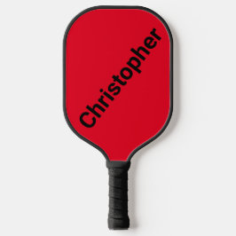 Palas De Pickleball Nombre personalizado rojo y negro
