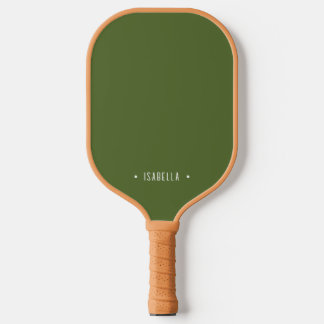 Palas De Pickleball Nombre personalizado Verde silenciado simple