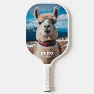 Palas De Pickleball Nombre personalizado y texto Llama a Perú