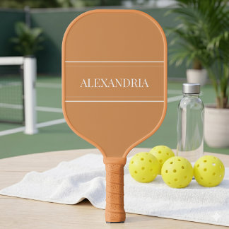Palas De Pickleball Nombre simple moderno minimalista lindo de rayas d