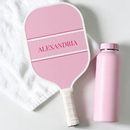Palas De Pickleball Nombre simple moderno minimalista pastel rosa cali