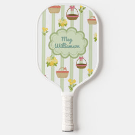 Palas De Pickleball Nombre y lema personalizado de las cestas florales