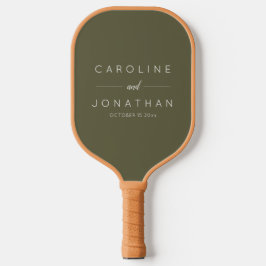 Palas De Pickleball Nombres de Boda Personalizados Modernos Minimalist
