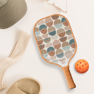 Palas De Pickleball Nombres Personalizados con Arcoíris Retro Abstract