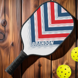 Palas De Pickleball Nostálgico Chevron posman con nombre