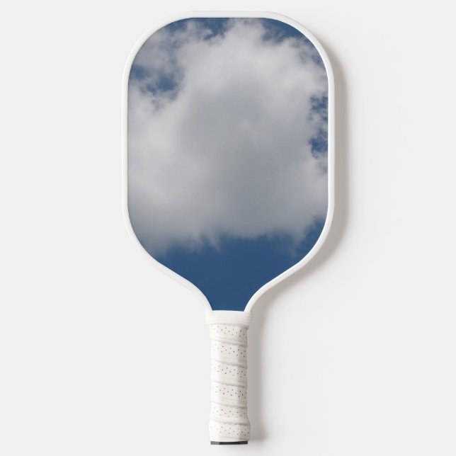 Palas De Pickleball Nubes de cúmulo sofocadas en cielo azul (Anverso)