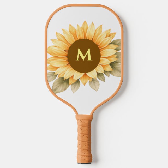 Palas De Pickleball Núcleo de cabaña boho inicial personalizado (Anverso)