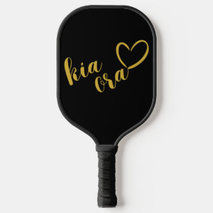PALAS DE PICKLEBALL NUEVA ZELANDIA KIA ORA MAORI ORO NOMBRE DE ESCRITU