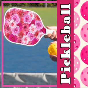 Palas De Pickleball Numerosos matices de flores de color rosa floral