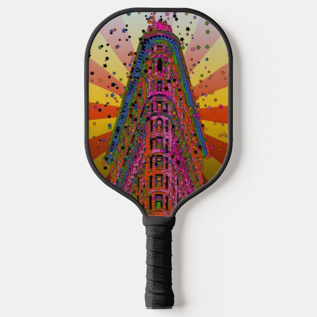 Palas De Pickleball NYC psicodélico - Arriba del edificio Flatiron A2 (Anverso)