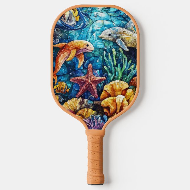 Palas De Pickleball Ocean Animals Art Paddle (Anverso)