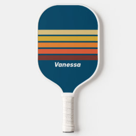 Palas De Pickleball Ocean Vintage Vibe Across Striping with Name