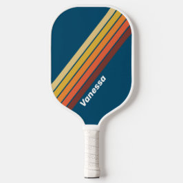 Palas De Pickleball Océano Estilo Vintage Rayado con Nombre