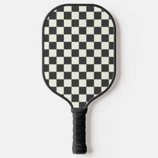 Palas De Pickleball Off Black and Off White Checkerboard