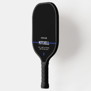 Palas De Pickleball Oficial de Policía Personalizado Línea Azul Delgad