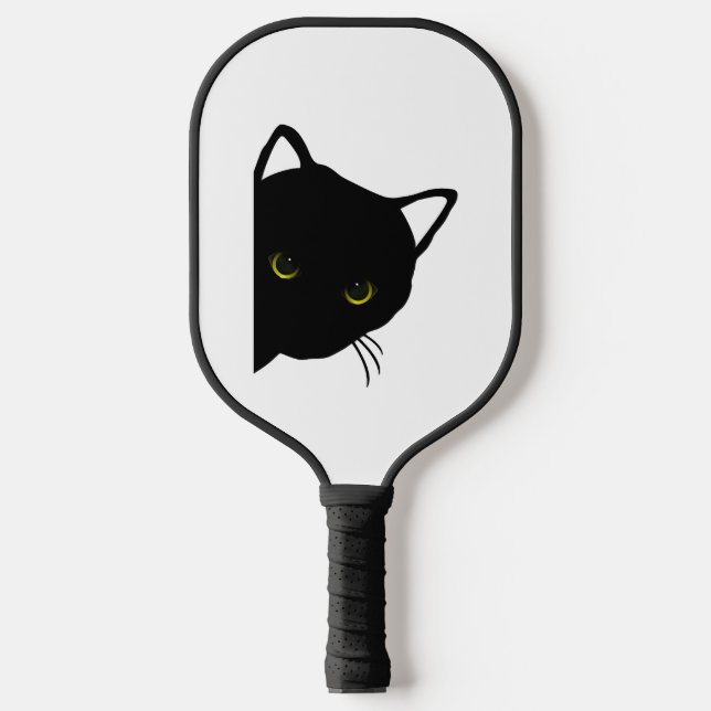 Palas De Pickleball ojos de gato negro a la izquierda (Anverso)