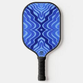 Palas De Pickleball Olas Azules Reflectantes Arte Abstracto Moderno de